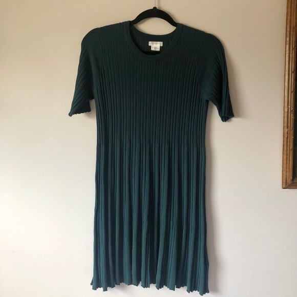 Cooperative Grace Swingy Sweater Dress Dark Green - Picture 1 of 8